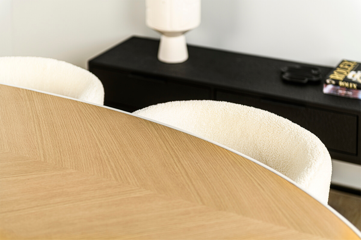 Haluta - Ovale Eikenhouten Eetkamertafel Lennox - 230 x 110 x 76 cm - Naturel - Afbeelding 2