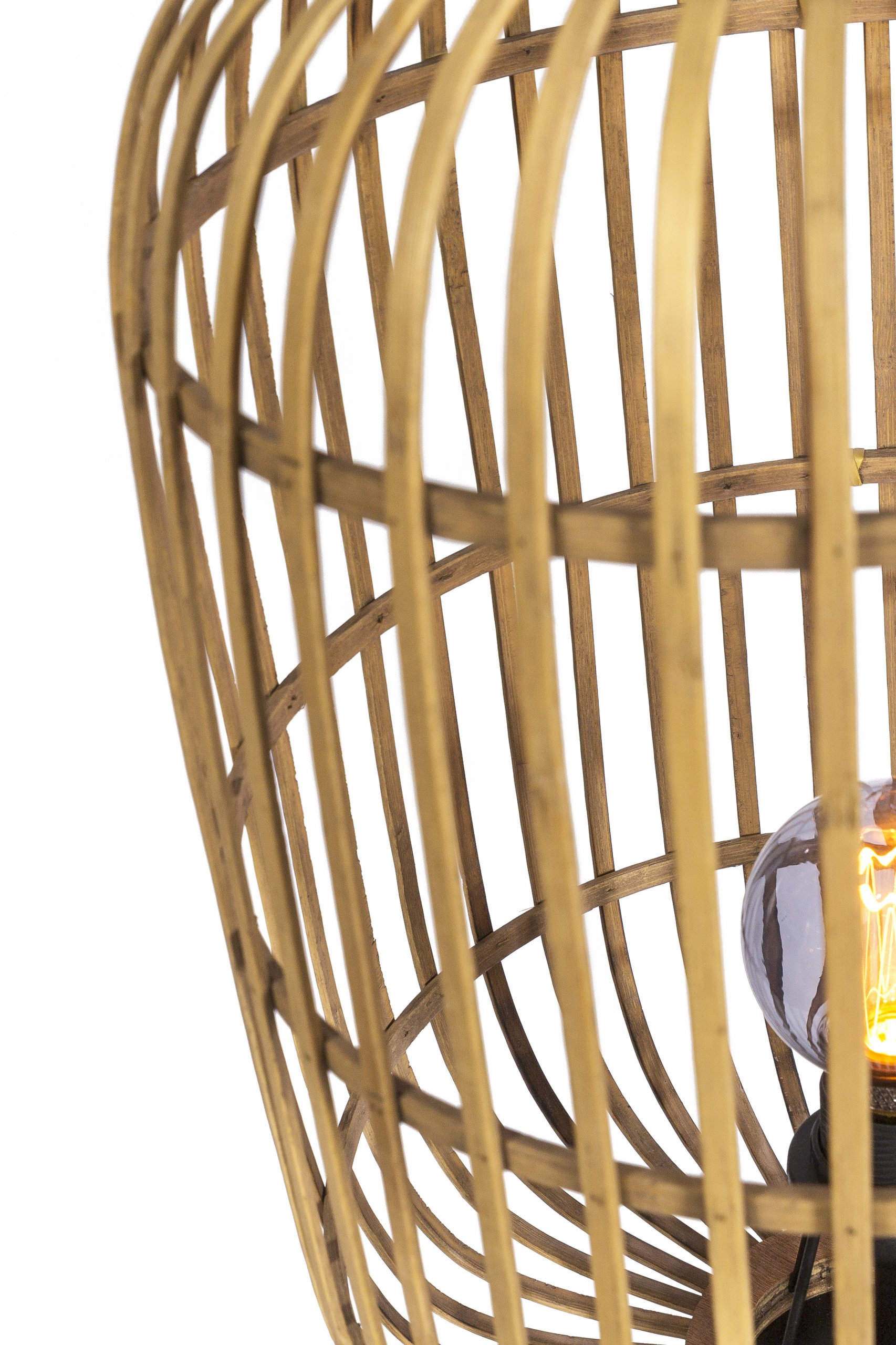 Haluta Vloerlamp - 1-Lichts - 32 x 32 x 150 cm - Bamboe - Afbeelding 5