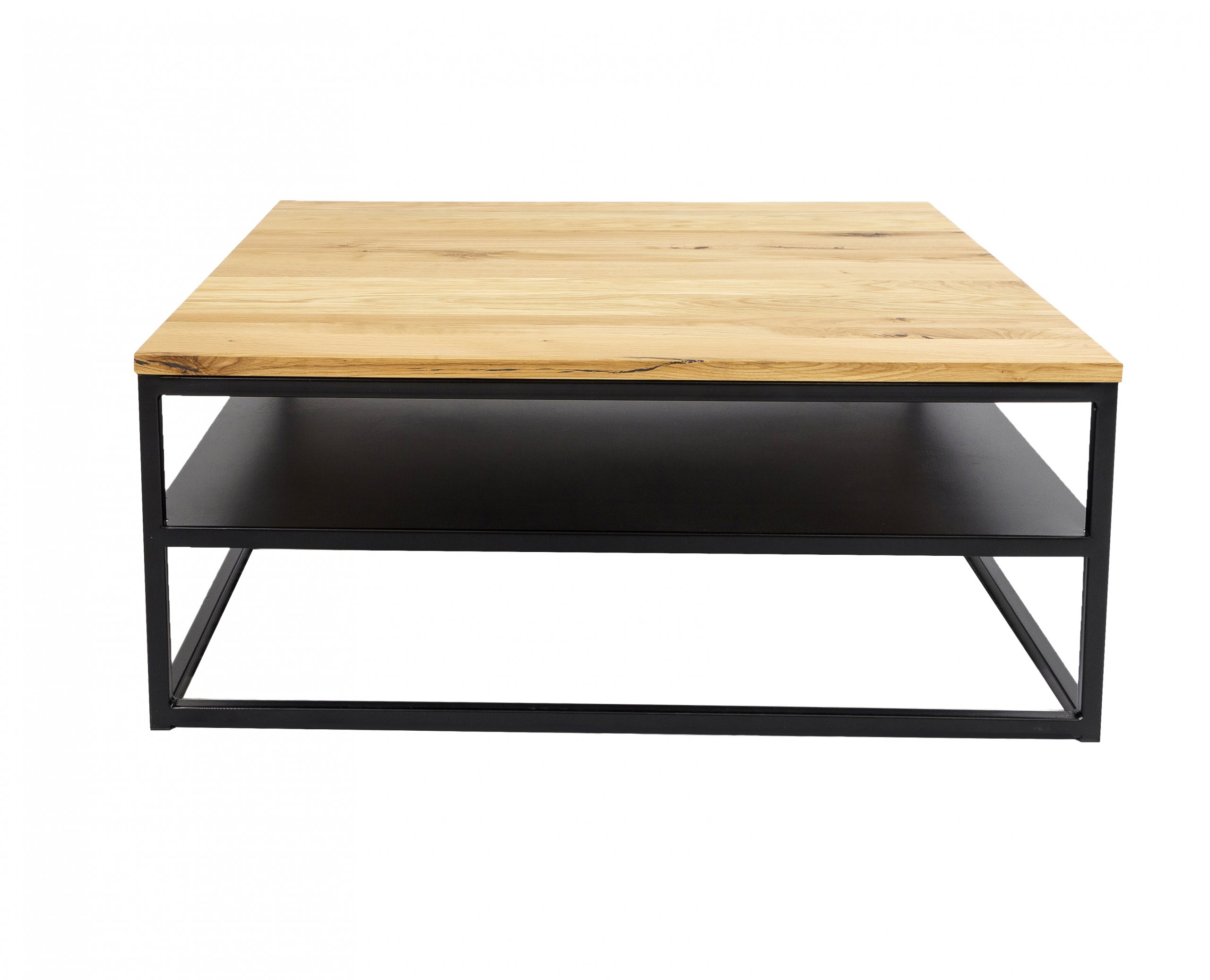 Haluta Eiken Salontafel - 90 x 90 x 38 cm - Zandkleurig - Afbeelding 3