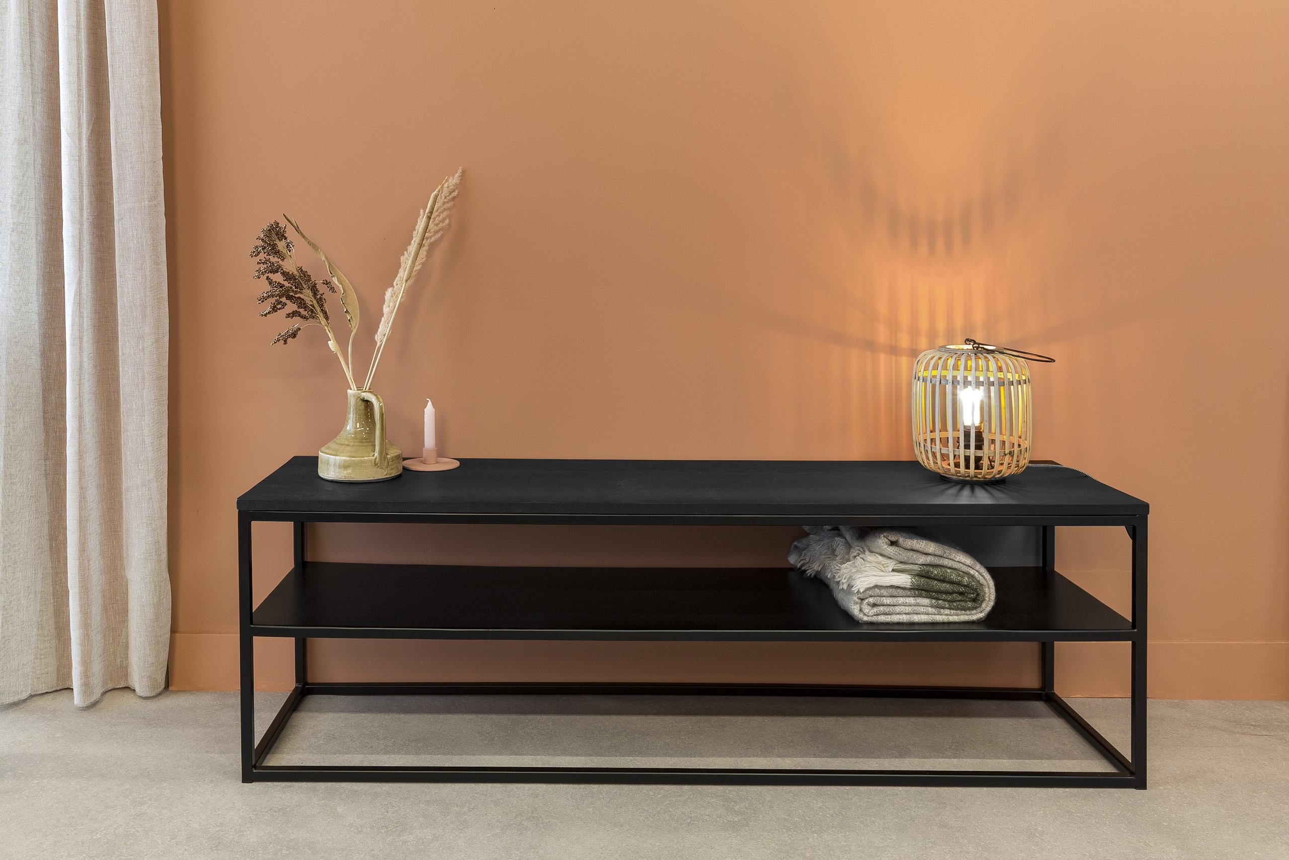 Haluta Tv Meubel - 160 x 40 x 50 cm - Zwart - Afbeelding 2