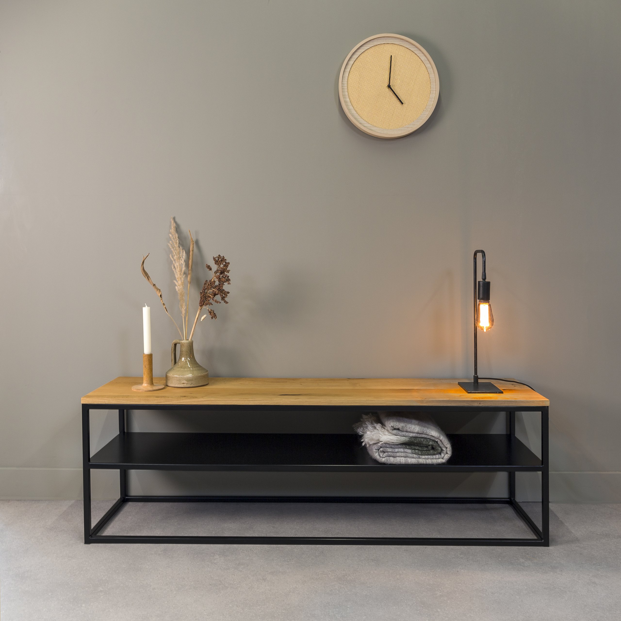 Haluta Tv Meubel - 160 x 40 x 50 cm - Zand - Afbeelding 2