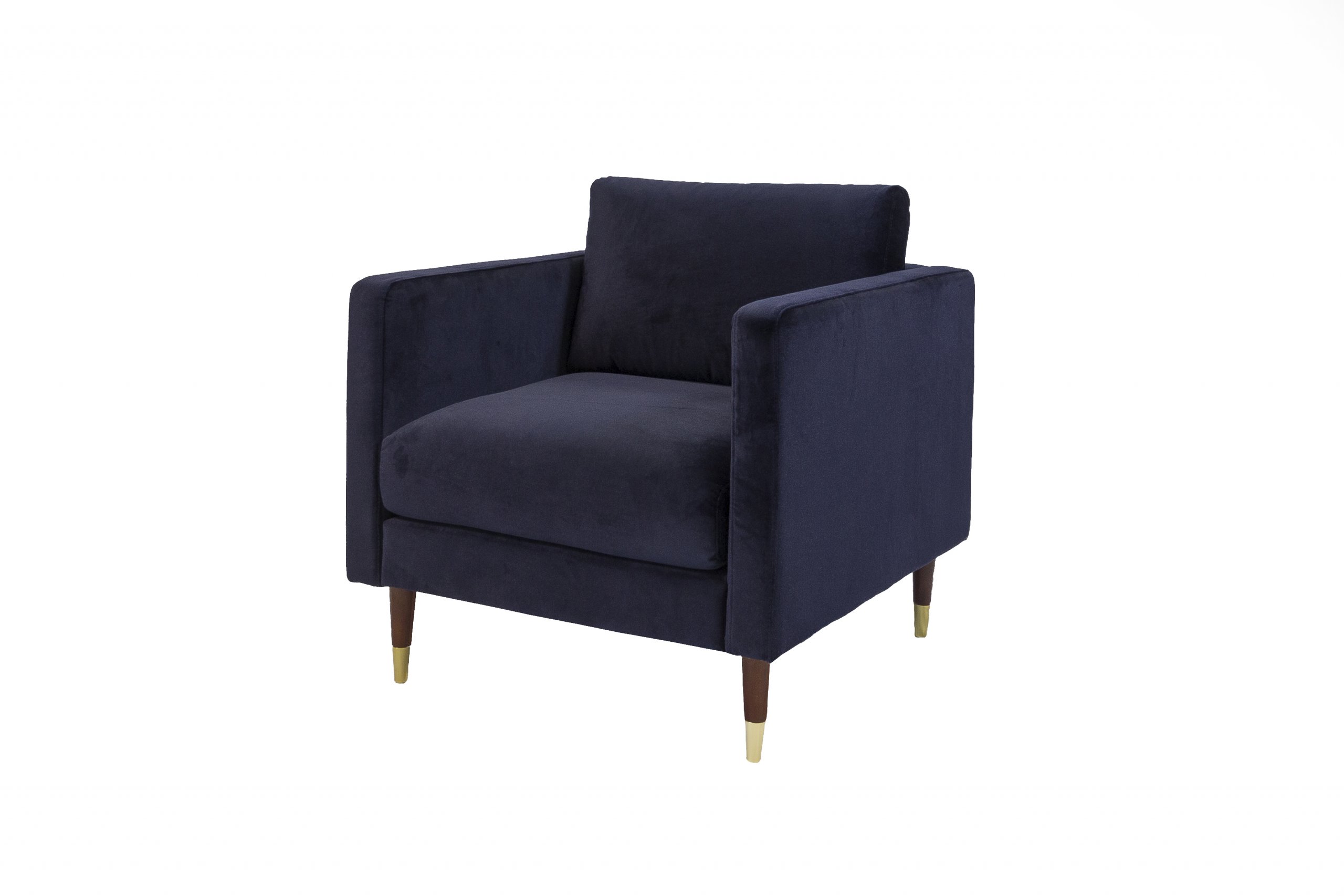 Haluta Velvet Fauteuil - 1 Zits - 81 x 89 x 79 cm - Blauw - Afbeelding 2