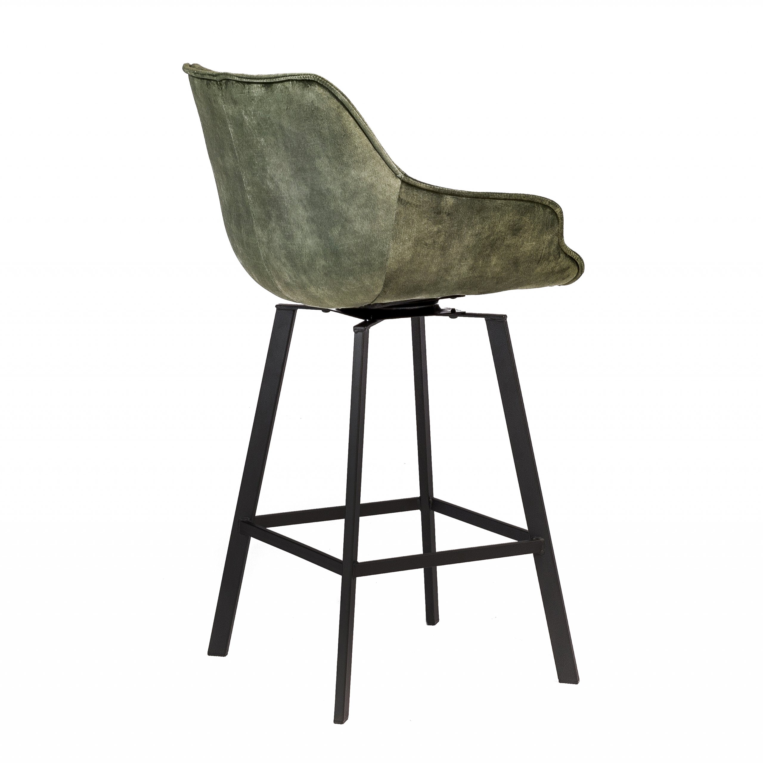 Haluta Barkruk Draaibaar - 2 stuks - Vintage Velvet - Mosgroen - Afbeelding 4