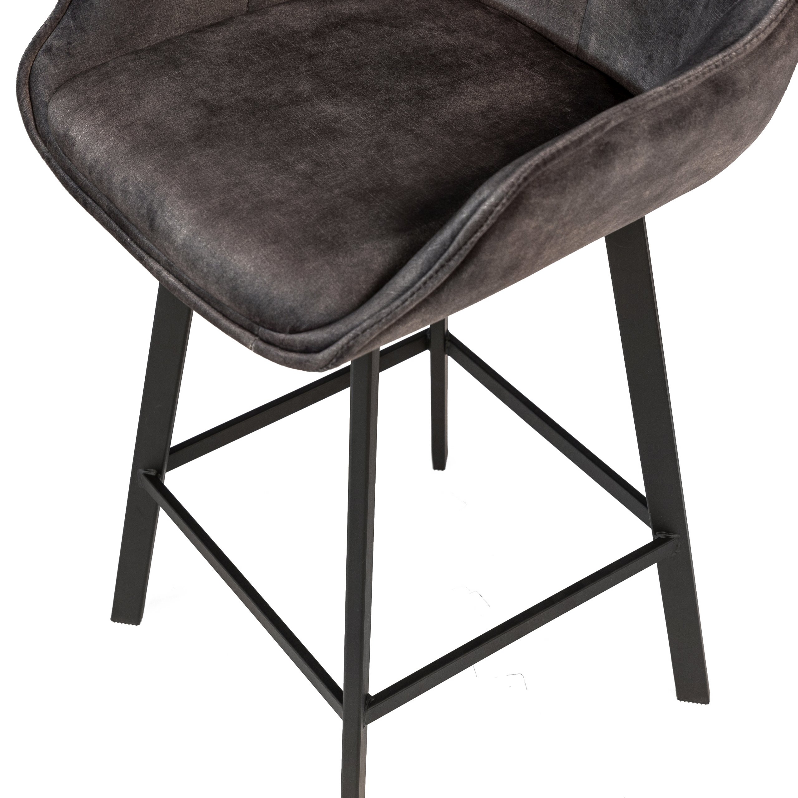 Haluta Barkruk Draaibaar - 2 stuks - Vintage Velvet - Antraciet - Afbeelding 4