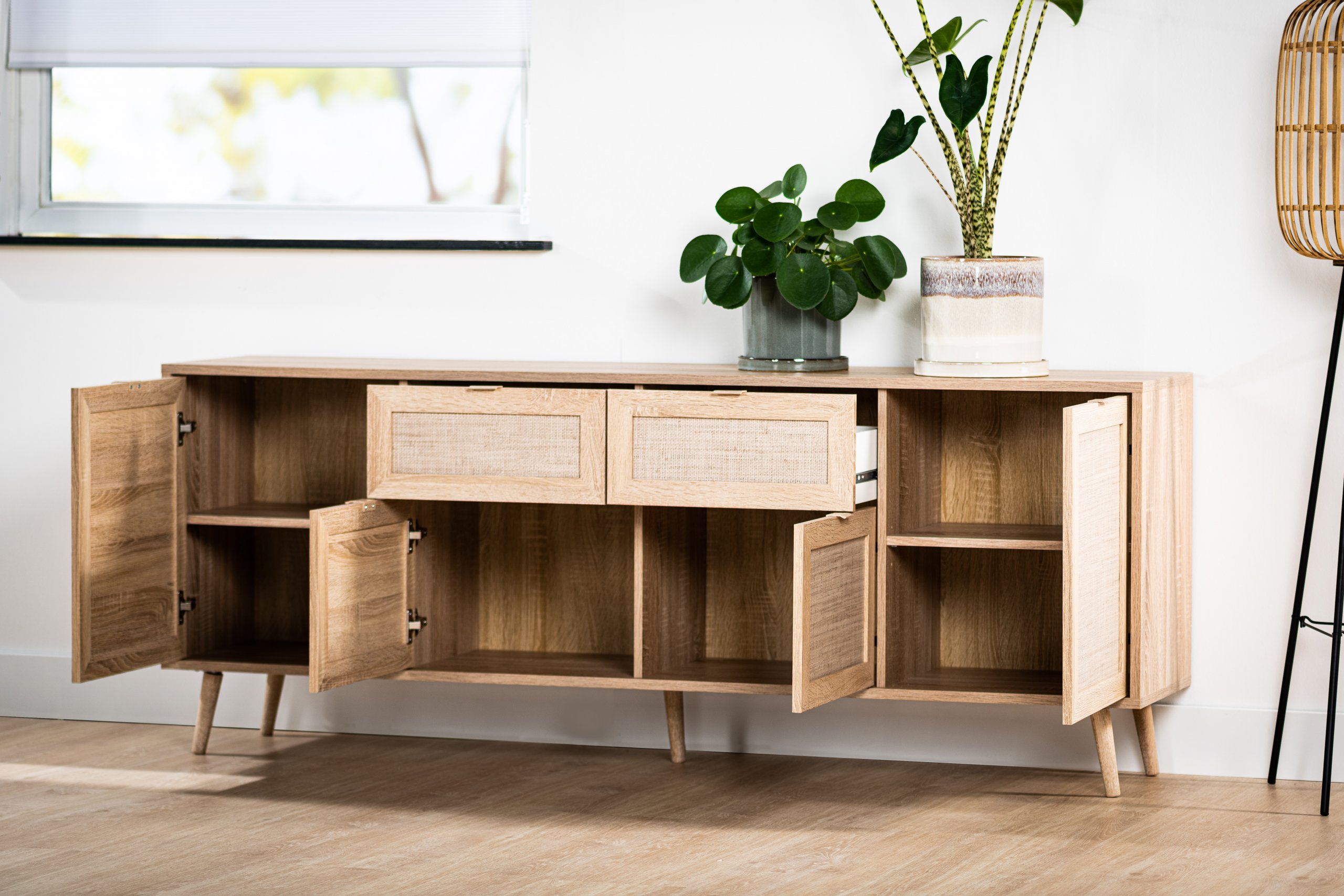 Haluta Sedona Dressoir - 180 x 40 x 71 cm - Naturel - Afbeelding 2