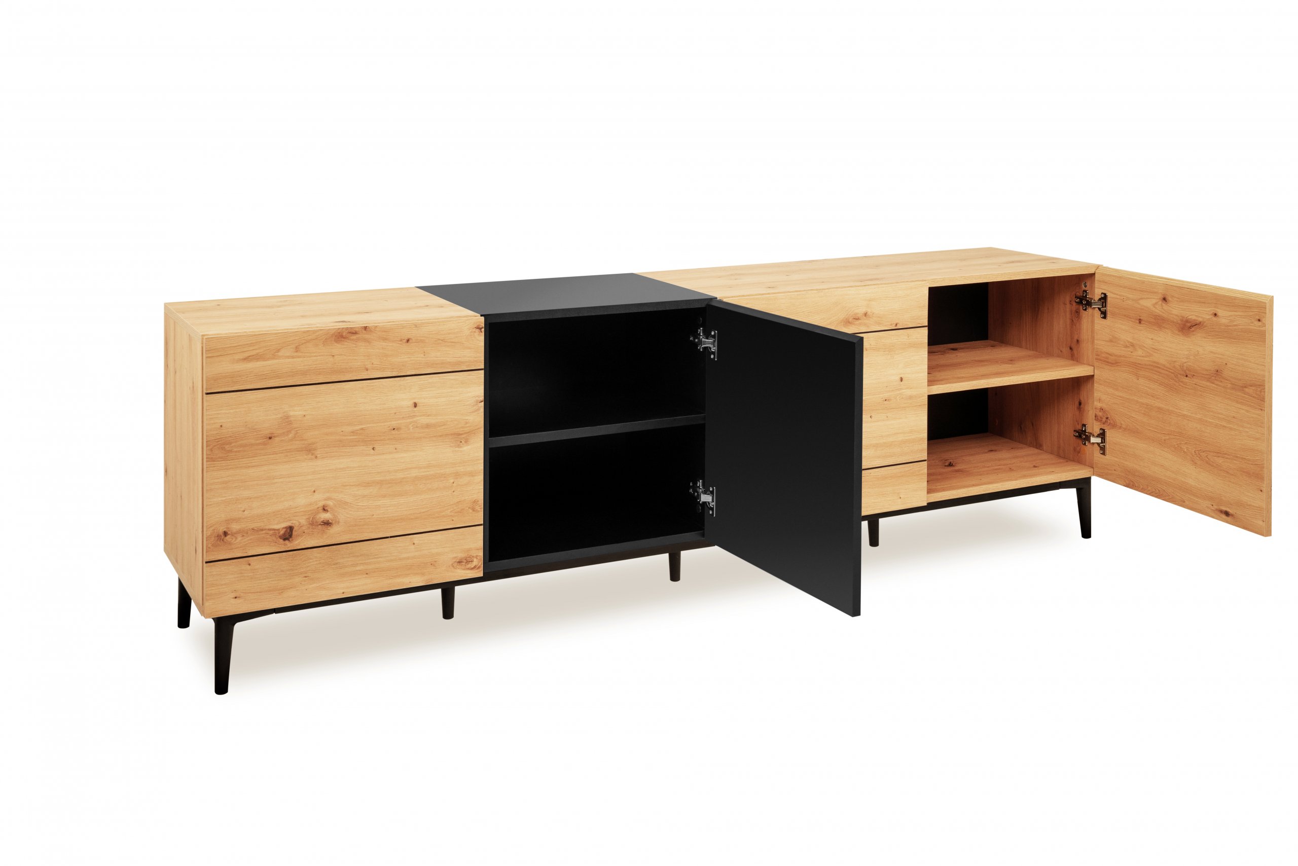 Haluta Melamine Dressoir - 200 x 42 x 65 cm - Naturel - Afbeelding 3