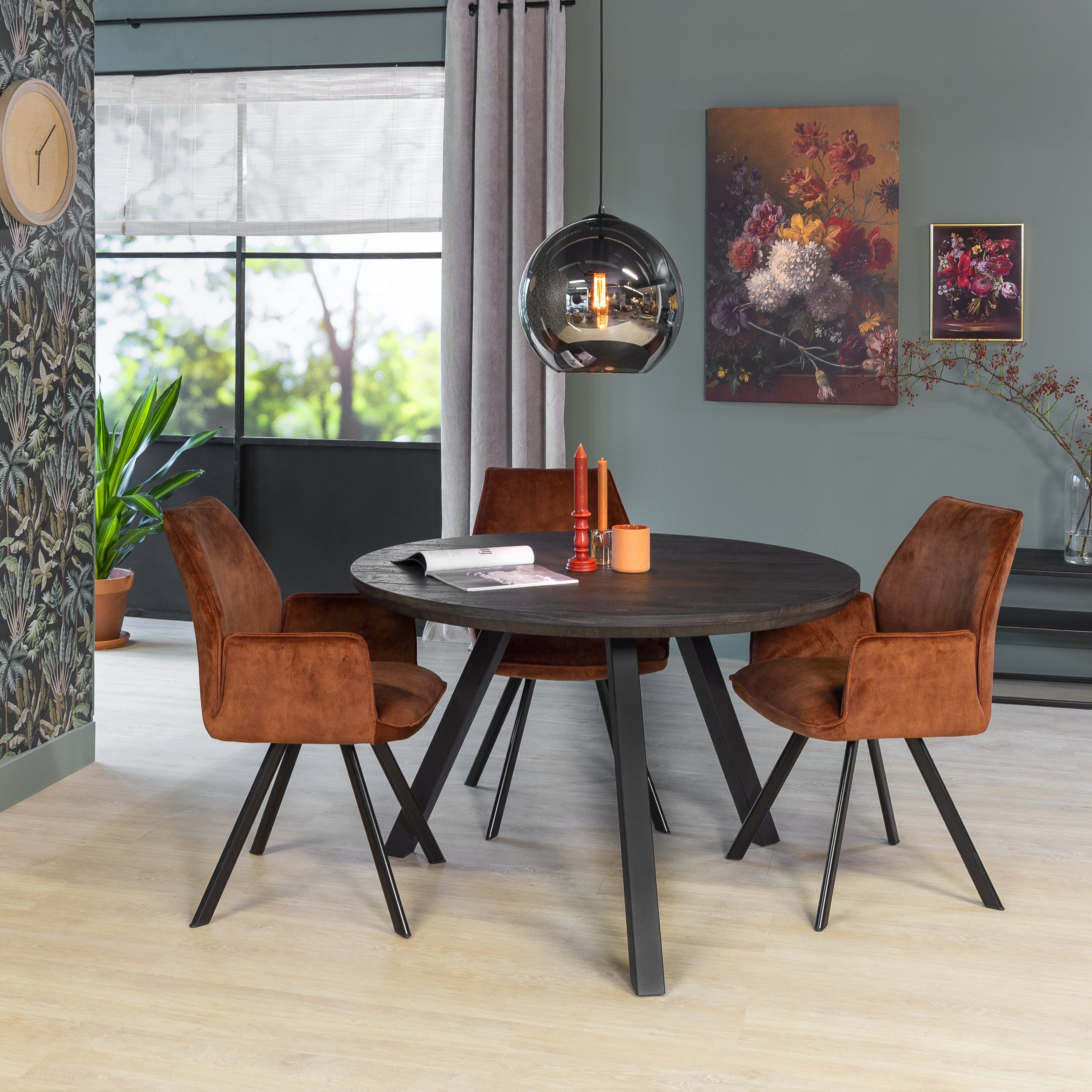 Haluta Eetkamertafel Rond - Smokey - Afbeelding 2