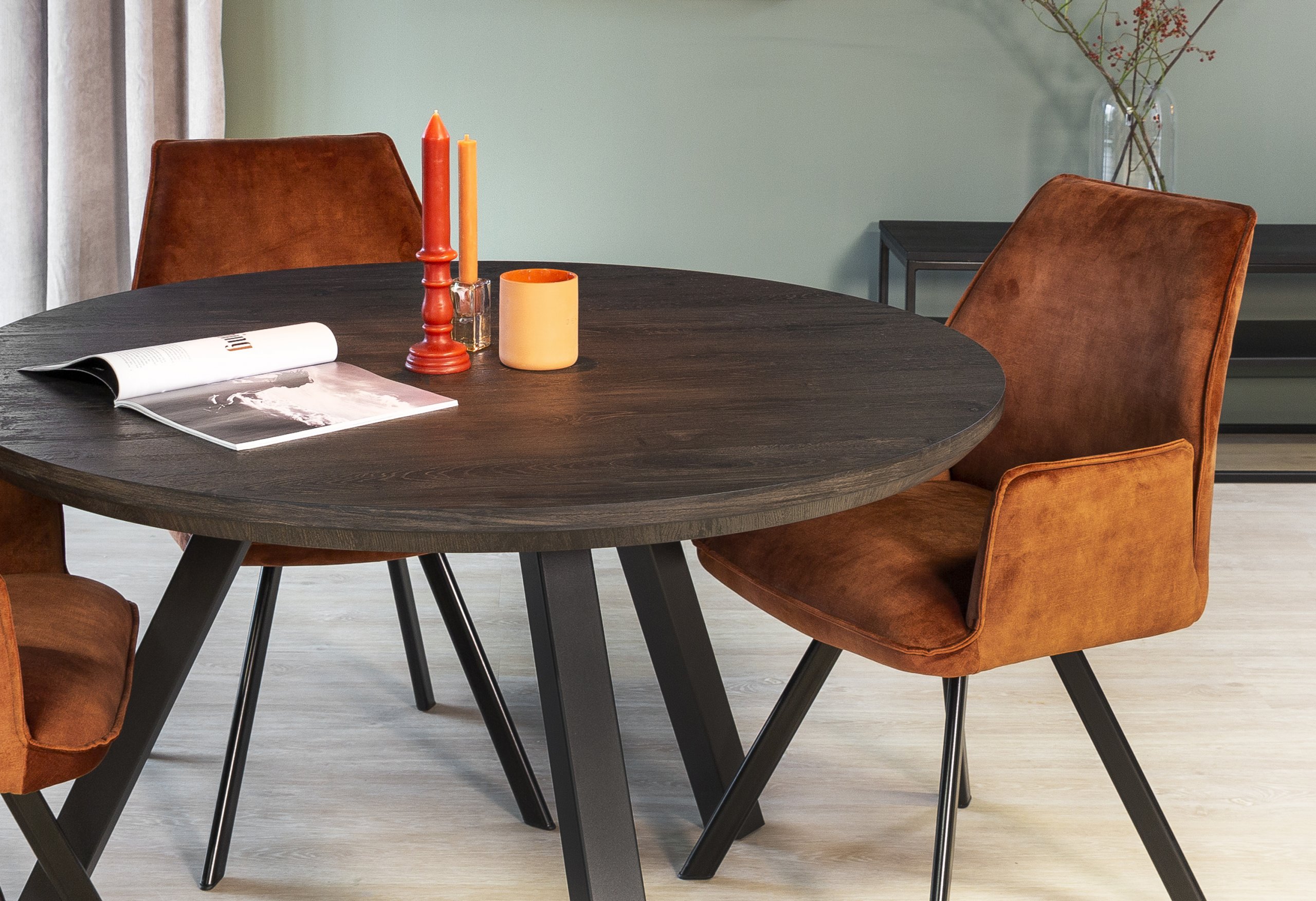 Haluta Eetkamertafel Rond - Smokey - Afbeelding 3