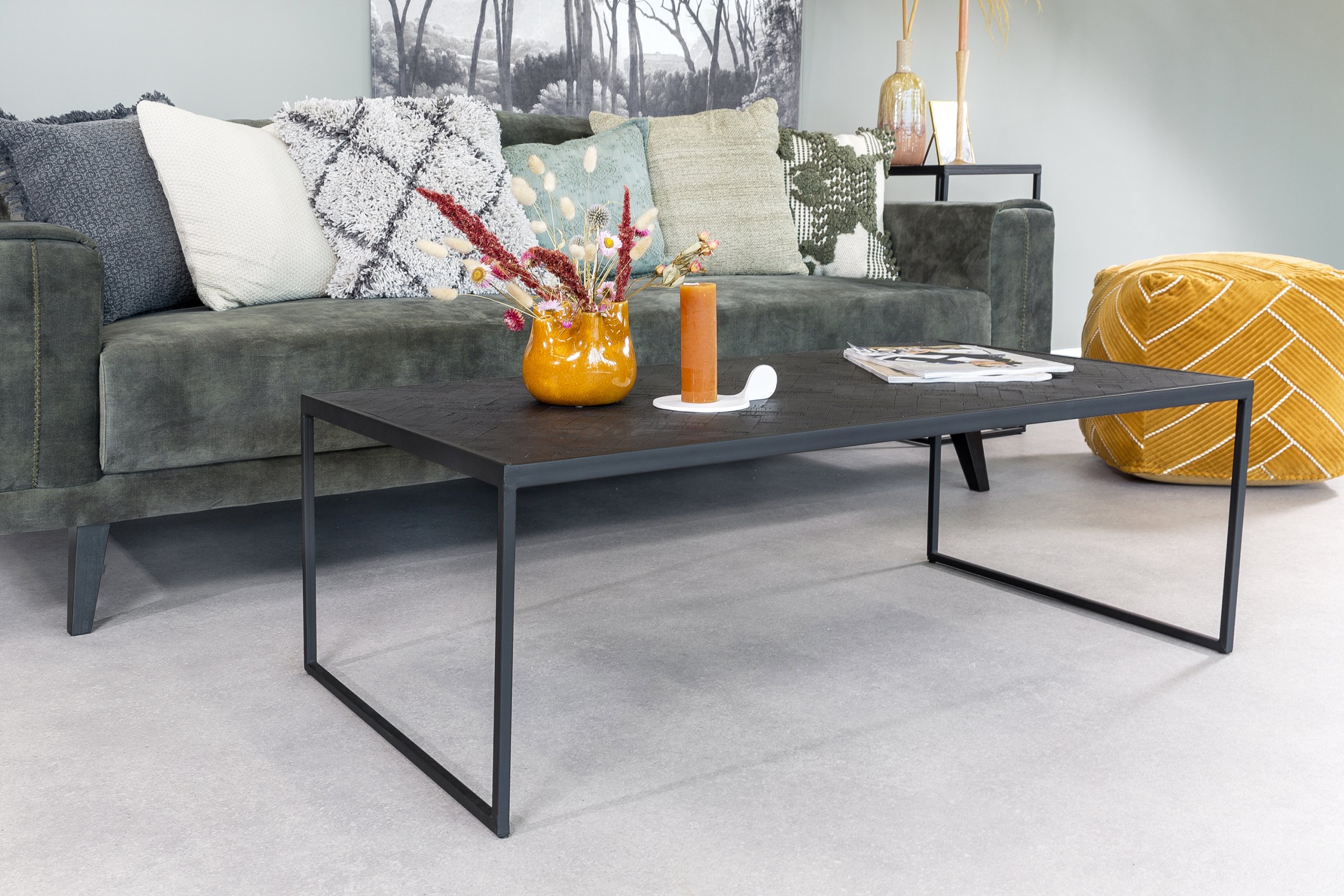 Haluta Salontafel - 120 x 60 x 40 cm - Black Stack - Zwart - Afbeelding 2