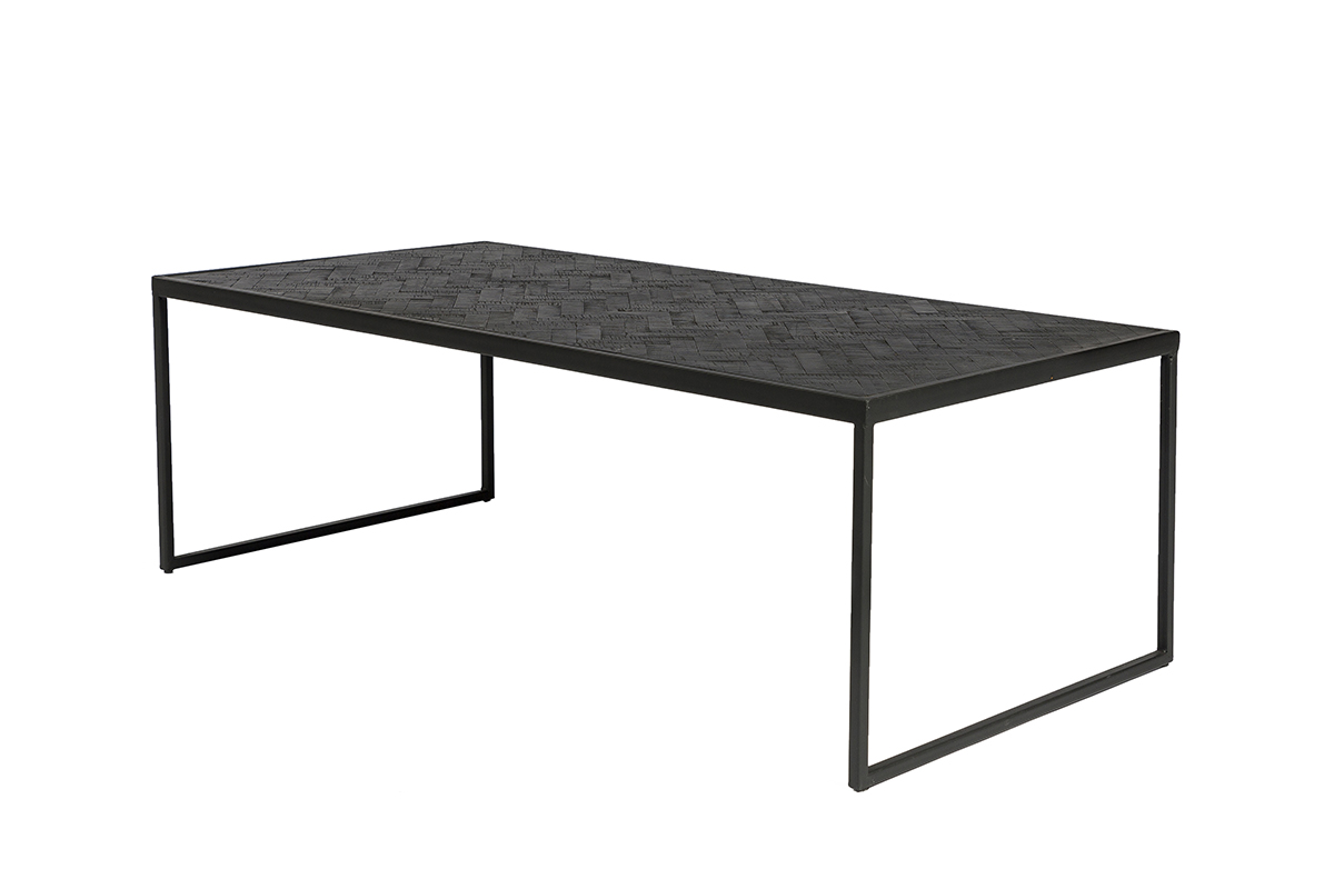 Haluta Salontafel - 120 x 60 x 40 cm - Black Stack - Zwart