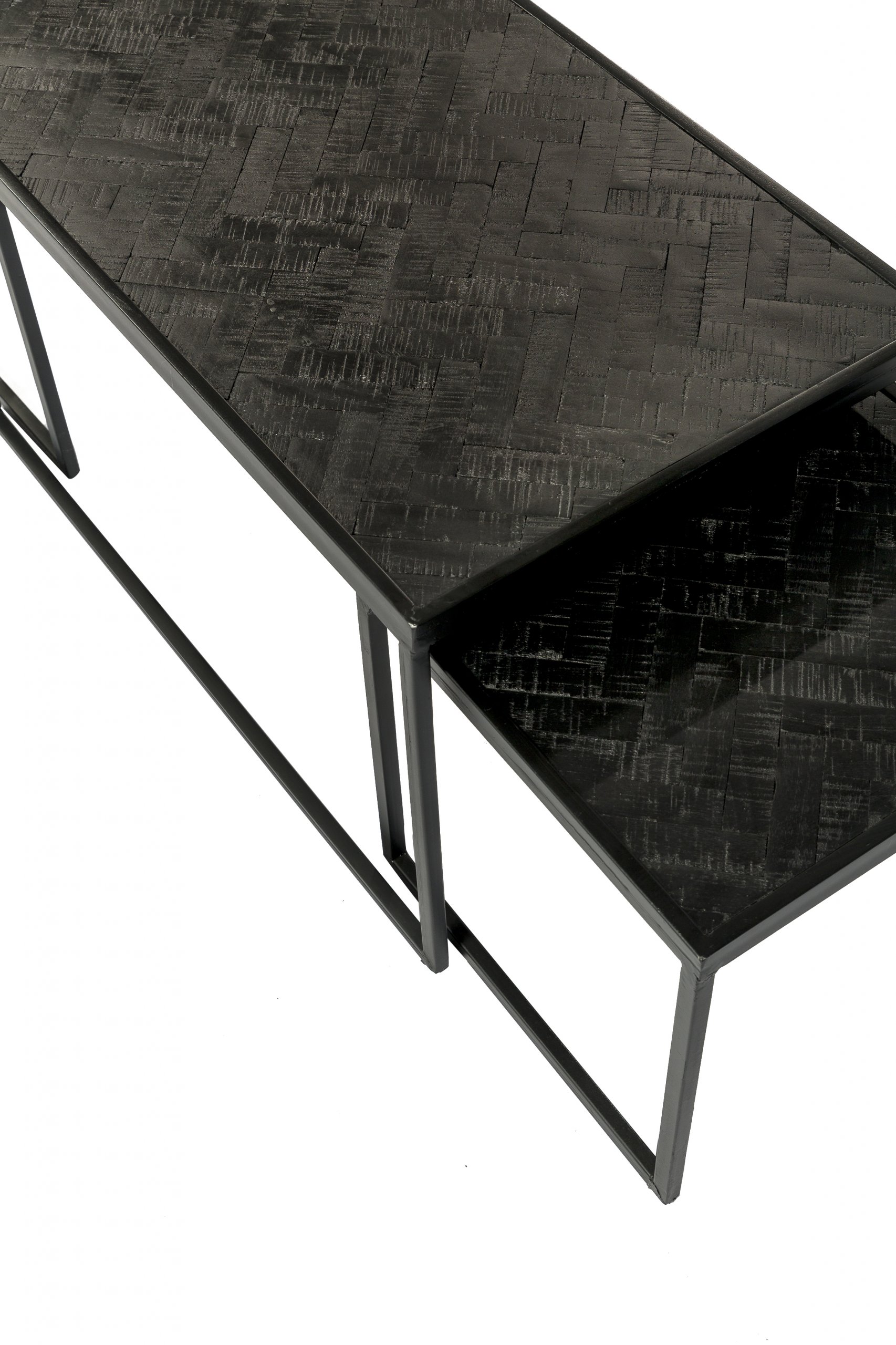 Haluta Salontafel XL - Set van 3 - Visgraat Zwart - Afbeelding 5