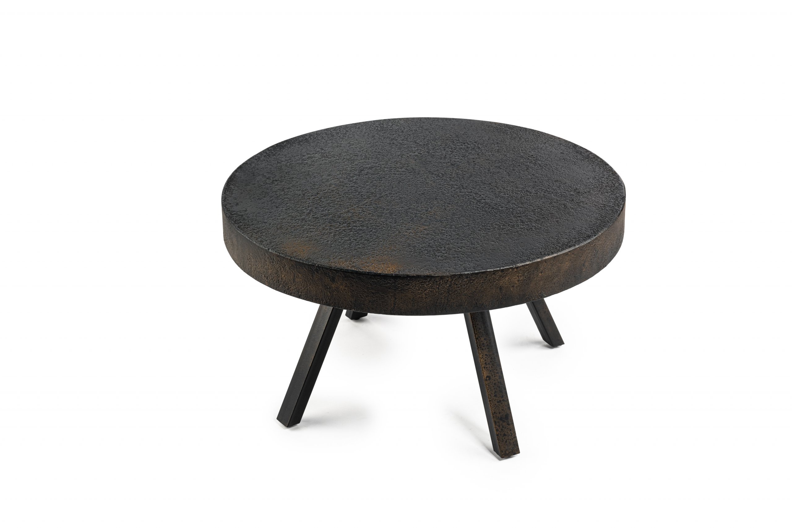 Haluta Lava Salontafel - 74 x 74 x 43 cm - Vintage Zwart - Afbeelding 2