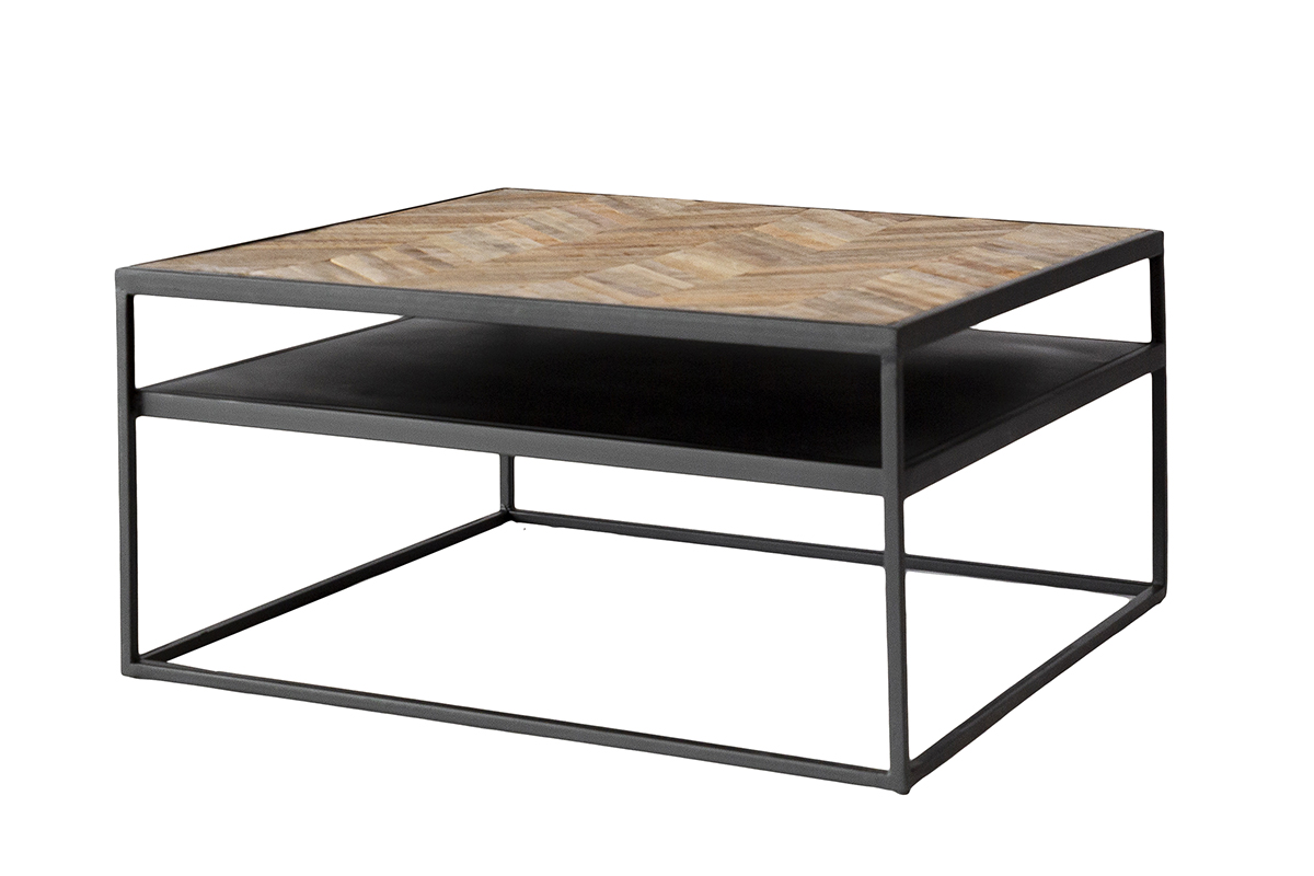 Haluta Salontafel - 80 x 80 x 40 cm - Brown Cuban - Bruin