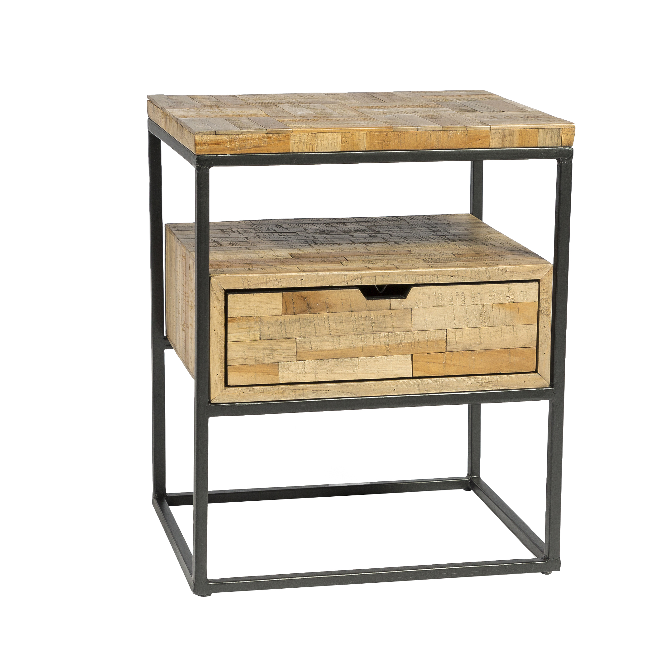 Haluta Nachtkastje - 45 x 35 x 55 cm - Grey Block - Grijs - Afbeelding 5