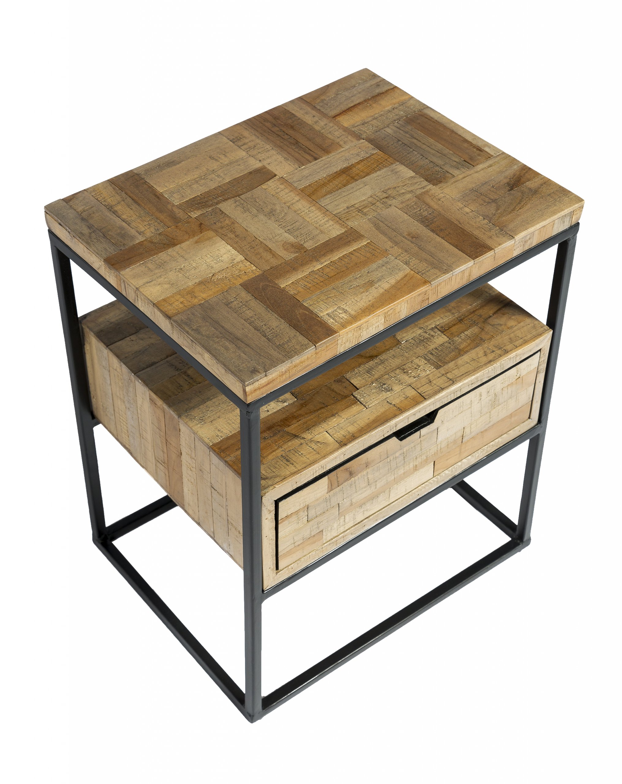 Haluta Nachtkastje - 45 x 35 x 55 cm - Grey Block - Grijs - Afbeelding 4