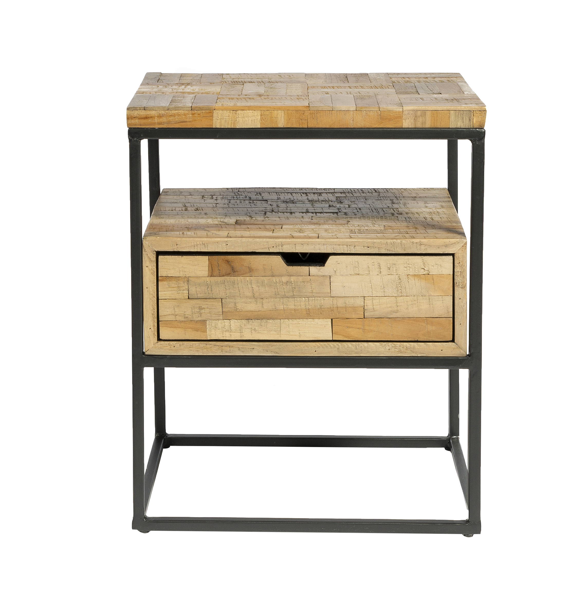 Haluta Nachtkastje - 45 x 35 x 55 cm - Grey Block - Grijs - Afbeelding 3