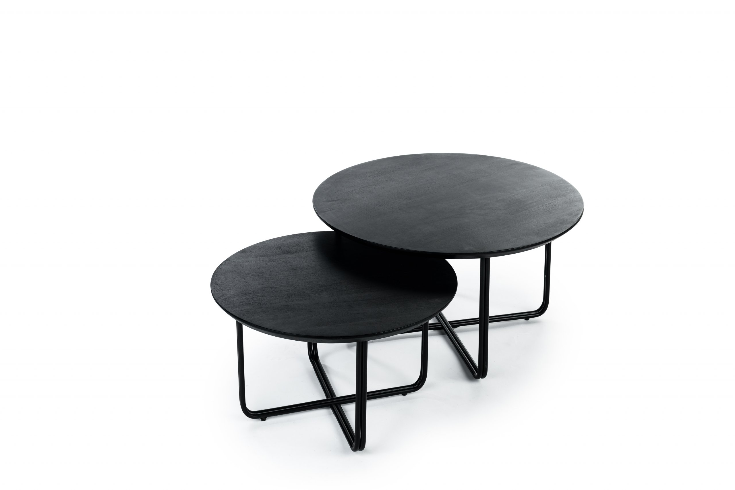 Haluta Acacia Salontafel - Set van 2 - Zwart - Afbeelding 2