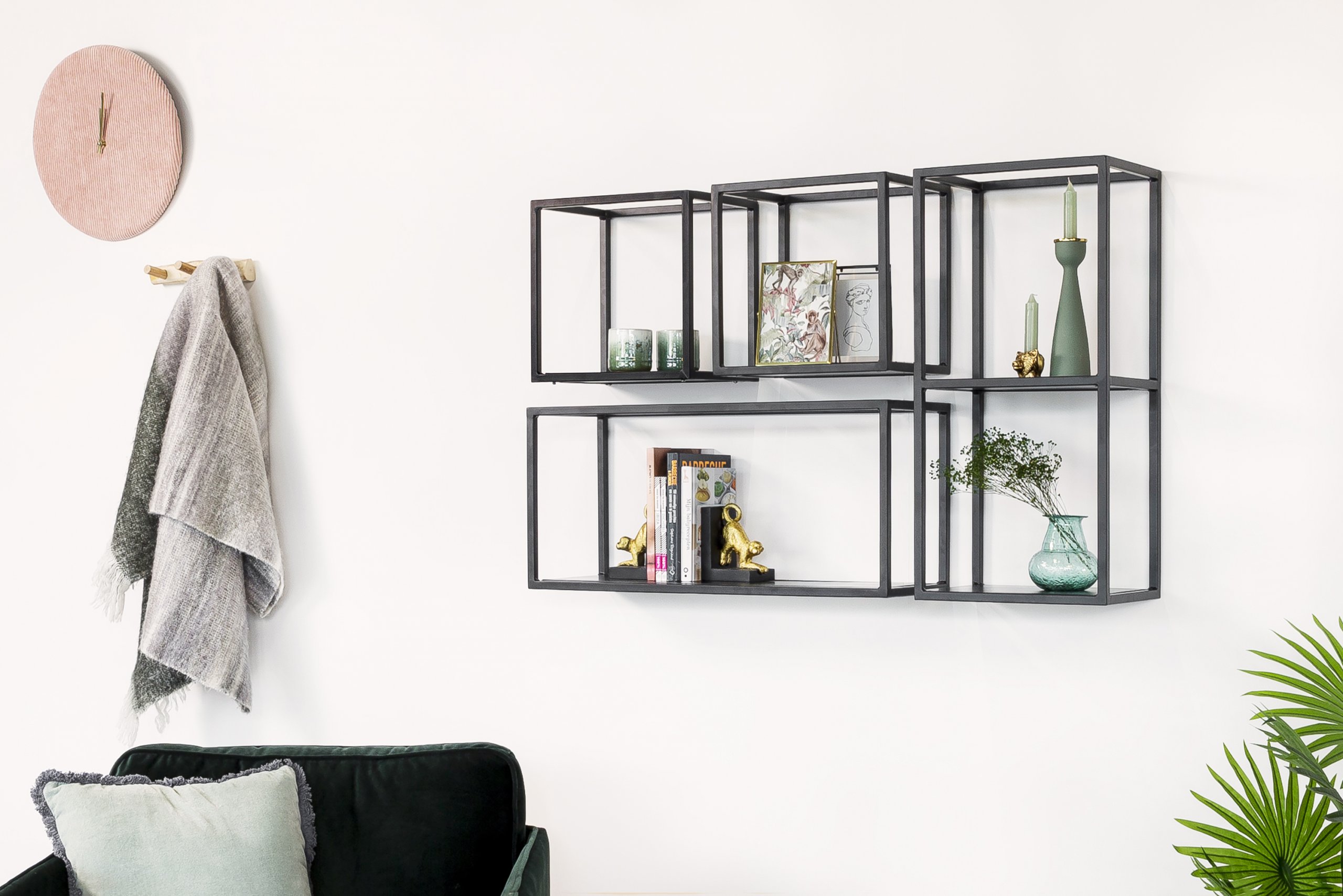 Haluta Wandschap - 1 Vak - W340 Zwart - Afbeelding 3