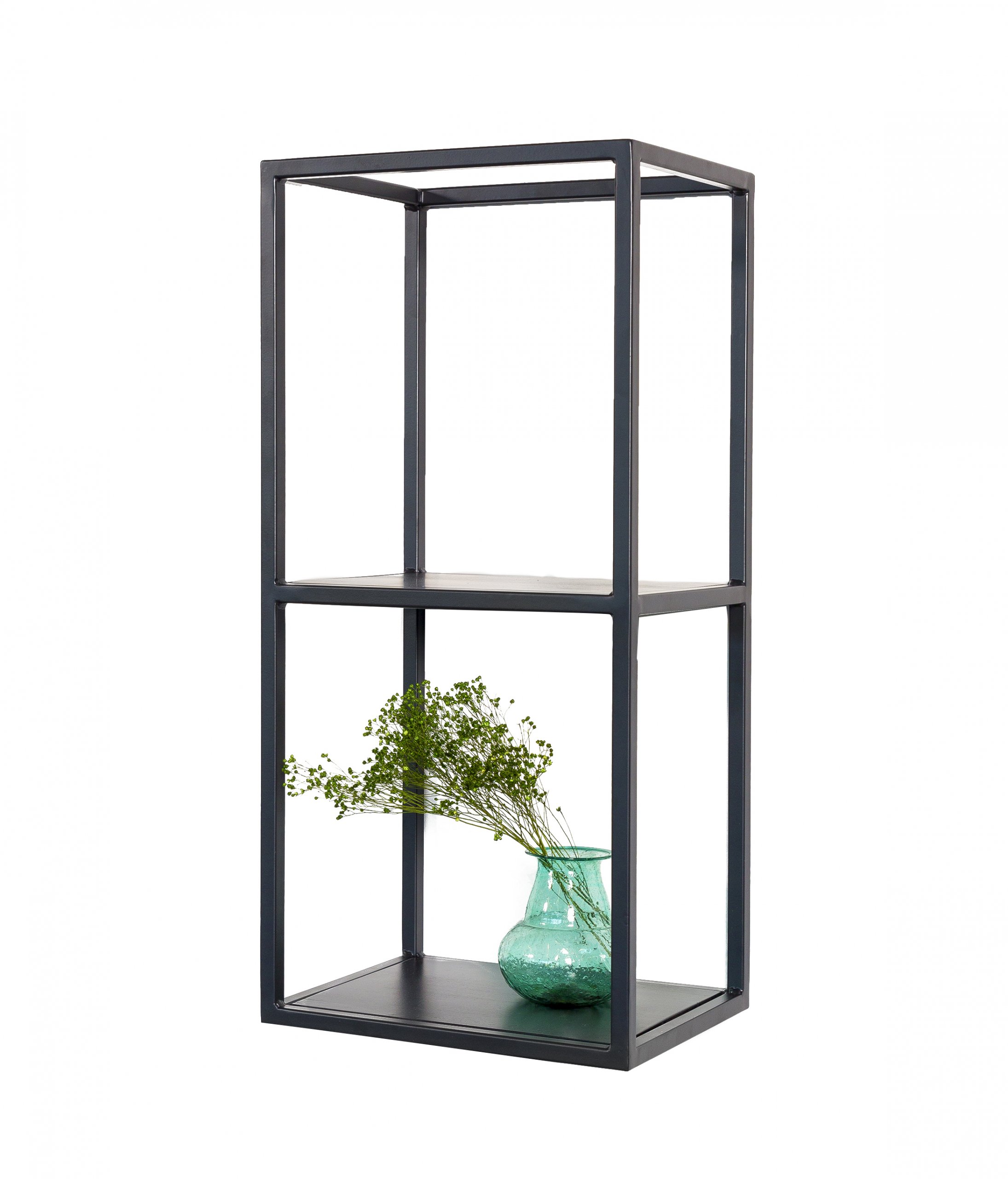 Haluta Wandschap - 2 Vak - W340 Zwart - Afbeelding 2