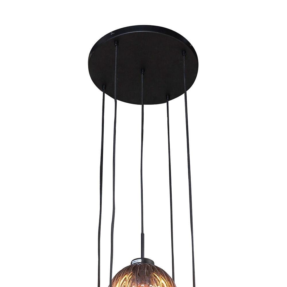 Haluta Hanglamp - 5-lichts - Smoke Glas - Afbeelding 4