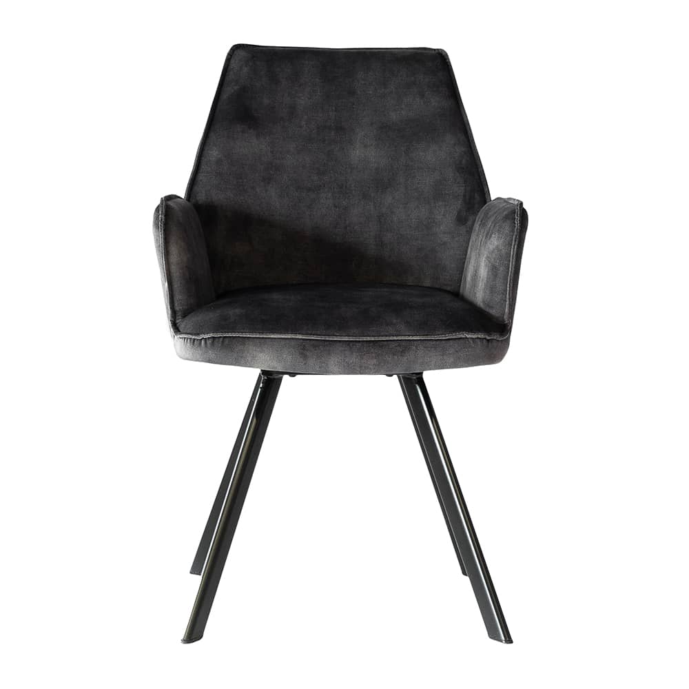 Haluta Eetkamerstoel Rachel - Antraciet - €179,50 p.s - Set van 2 - Afbeelding 4