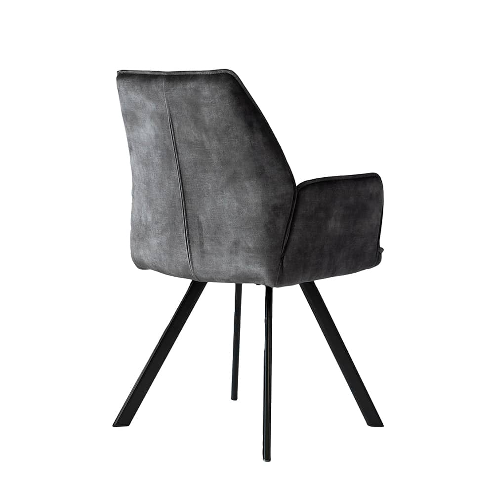 Haluta Eetkamerstoel Rachel - Antraciet - €179,50 p.s - Set van 2 - Afbeelding 3