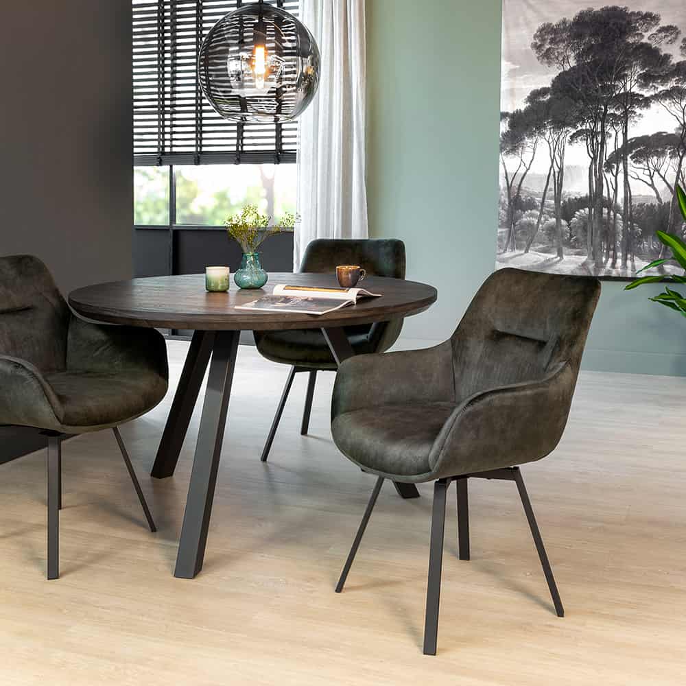 Haluta Eetkamerstoel Noël – Groen – €179,50 p.s – Set van 2 - Afbeelding 3