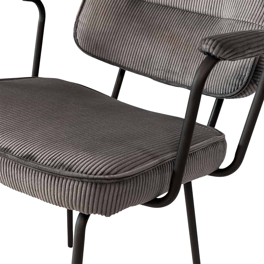 Haluta Eetkamerstoel Niels – Antraciet – €149,50 p.s – Set van 2 - Afbeelding 5