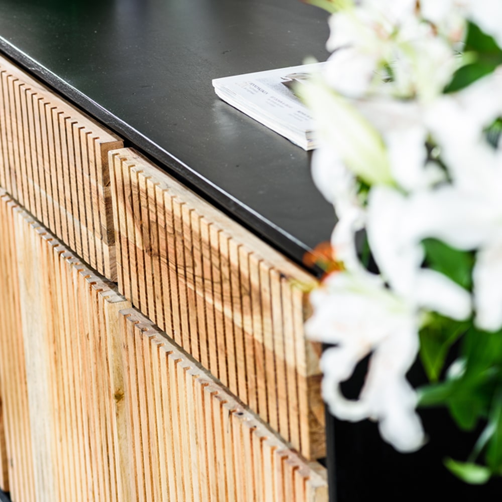 Haluta Acacia Dressoir Mijntje - 160 x 40 x 80 cm - Naturel - Afbeelding 4