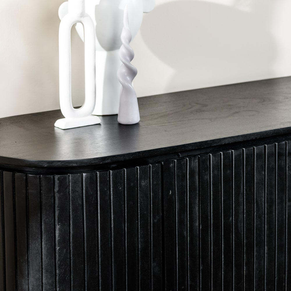 Haluta Acacia TV-meubel Noor - 165 x 45 x 80 cm - Acacia/Zwart - Afbeelding 4