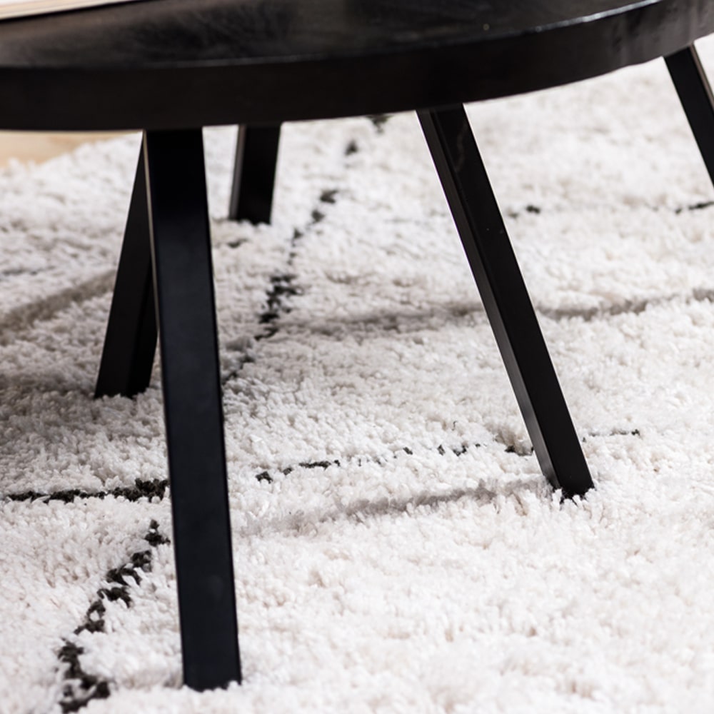 Haluta Acacia Salontafel Eva - Set van 2 - Zwart - Afbeelding 4