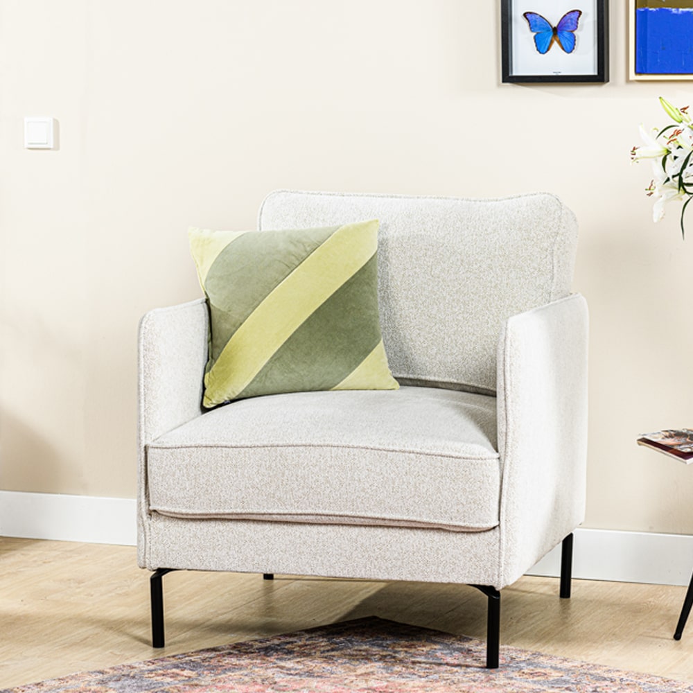 Haluta Fauteuil Julius - 1 Zits - 92 x 80 x 86 cm - Heaven - Naturel