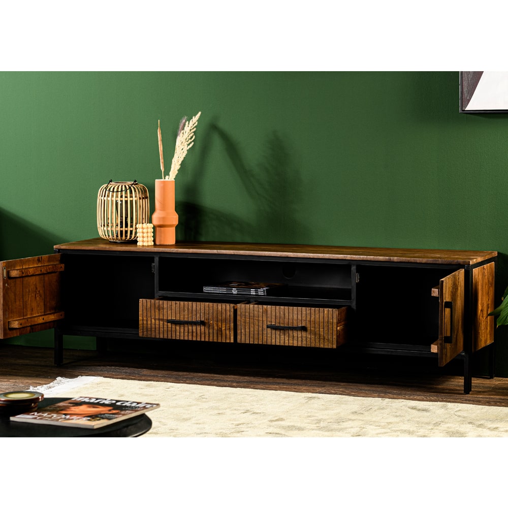 Haluta Acacia TV-meubel Olivia - 180 x 40 x 50 cm - Bruin - Afbeelding 2