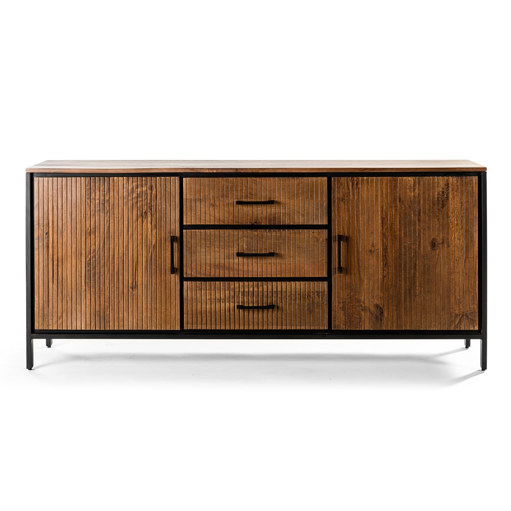Haluta Acacia Dressoir Eric - 180 x 40 x 80 cm - Bruin - Afbeelding 5