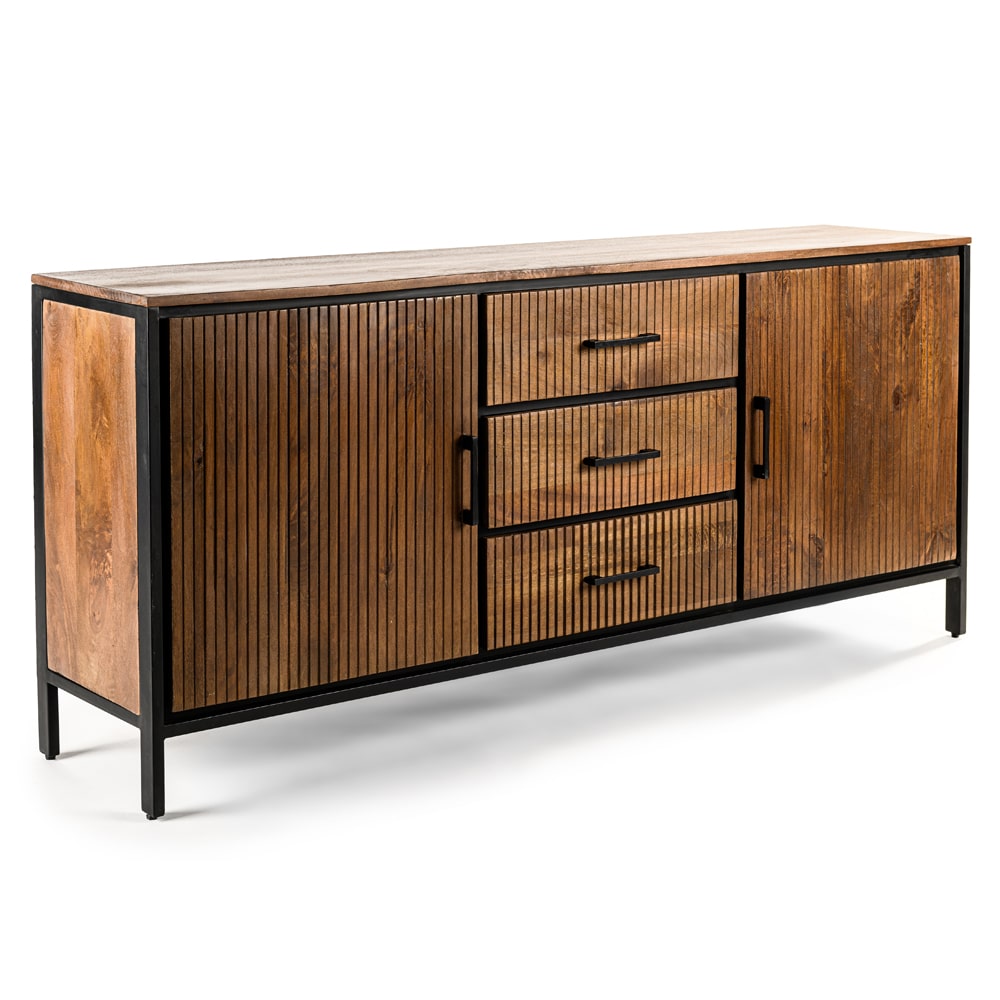 Haluta Acacia Dressoir Eric - 180 x 40 x 80 cm - Bruin - Afbeelding 4