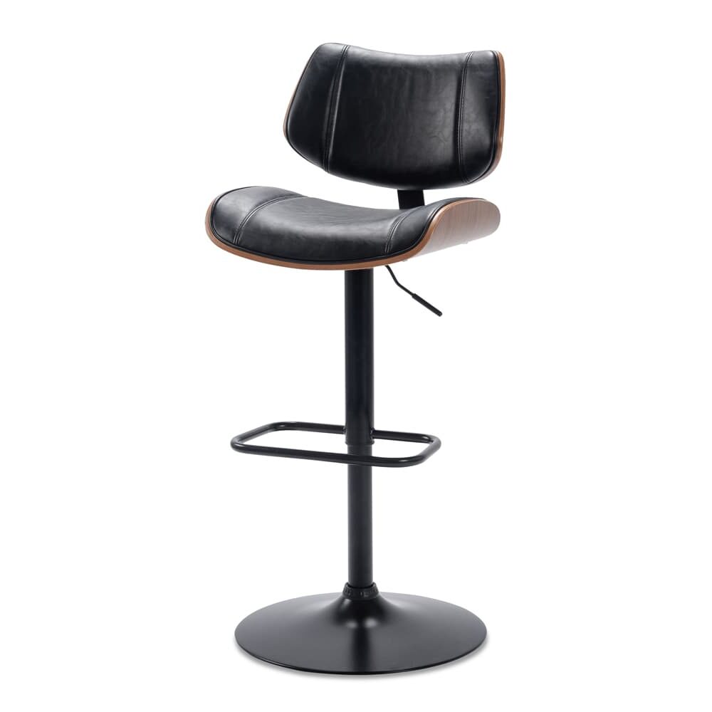 Haluta Barkruk Max – Zwart (zithoogte 64 - 84cm)