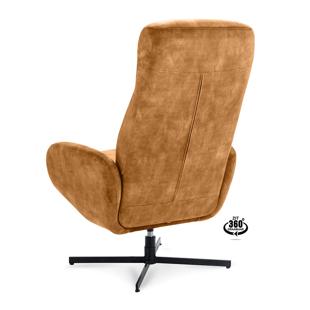 Haluta Relax Draaifauteuil Willy (incl. voetenbank) - Cognac - Afbeelding 7
