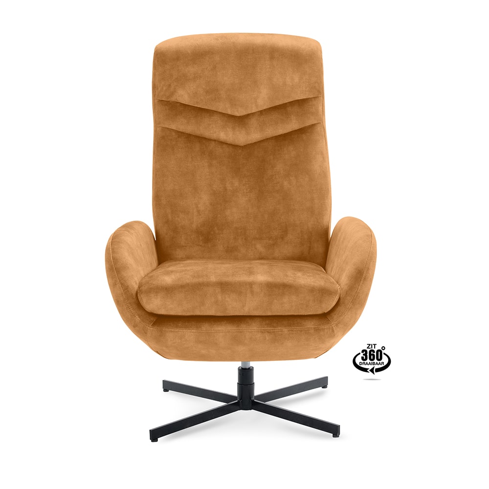 Haluta Relax Draaifauteuil Willy (incl. voetenbank) - Cognac - Afbeelding 6