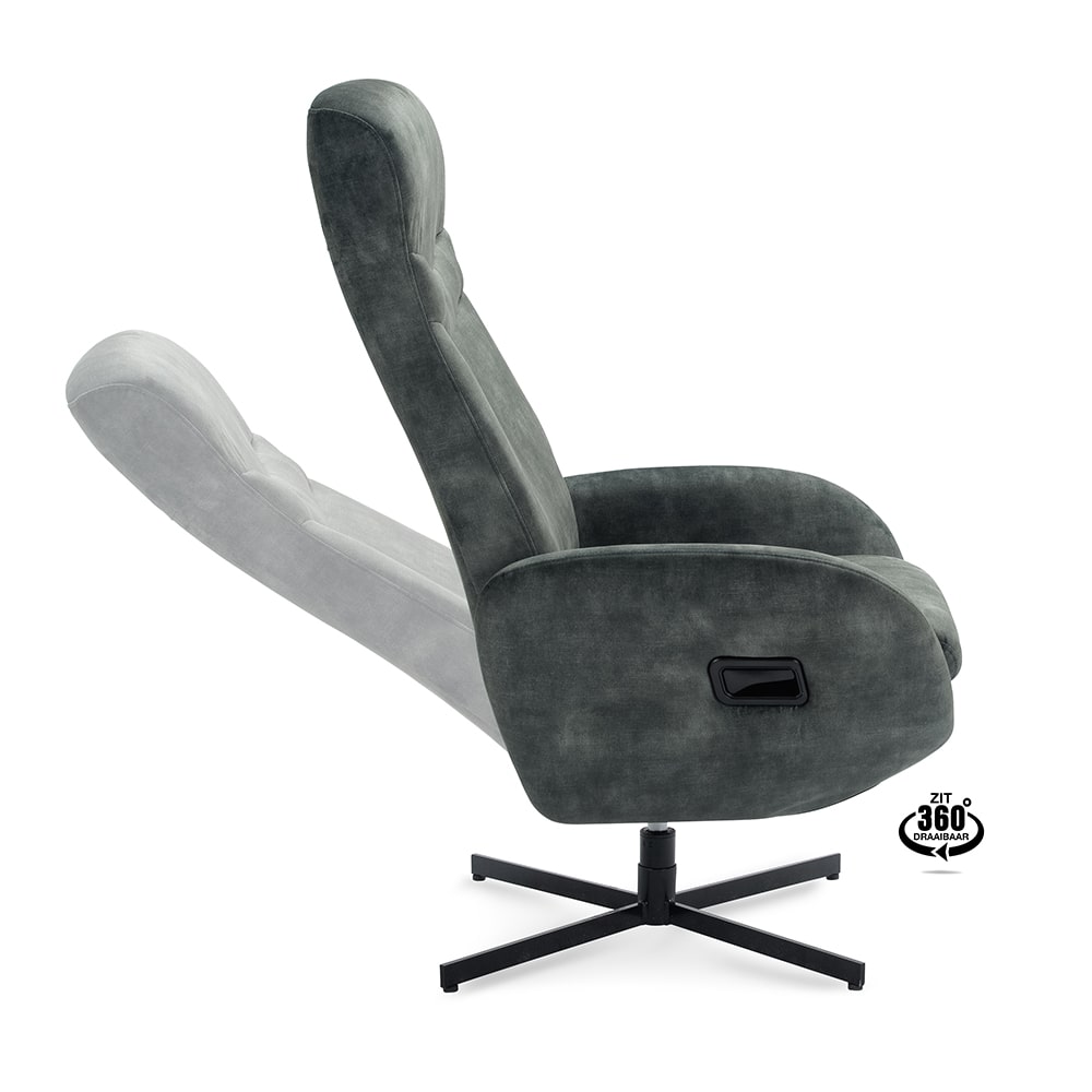 Haluta Relax Draaifauteuil Willy (incl. voetenbank) - Hunter - Afbeelding 4
