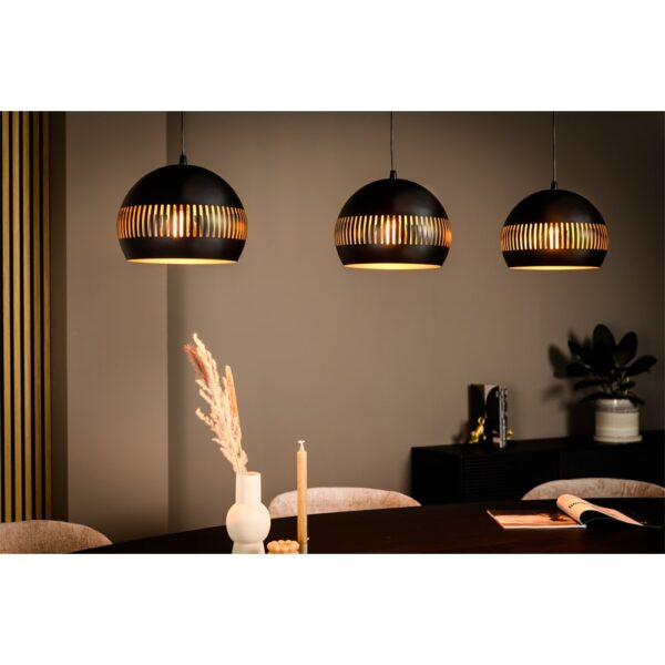 Haluta Hanglamp Davy - 3-lichts - Zwart - Afbeelding 2