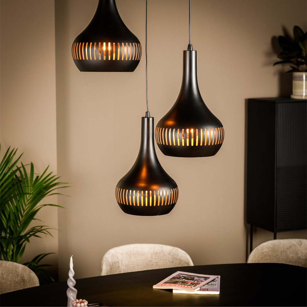 Haluta Hanglamp Lola - 3-lichts - Zwart - Afbeelding 4
