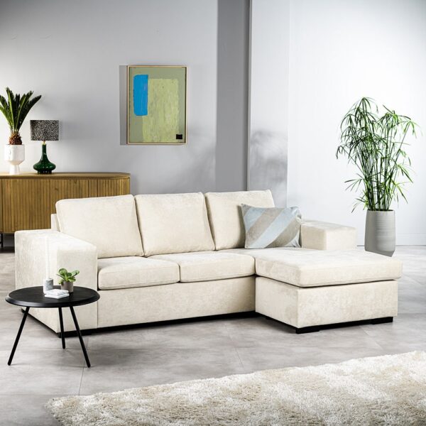 Haluta - Hoekbank Cindy - 238 x 153 x 84 cm - Beige - Rechts