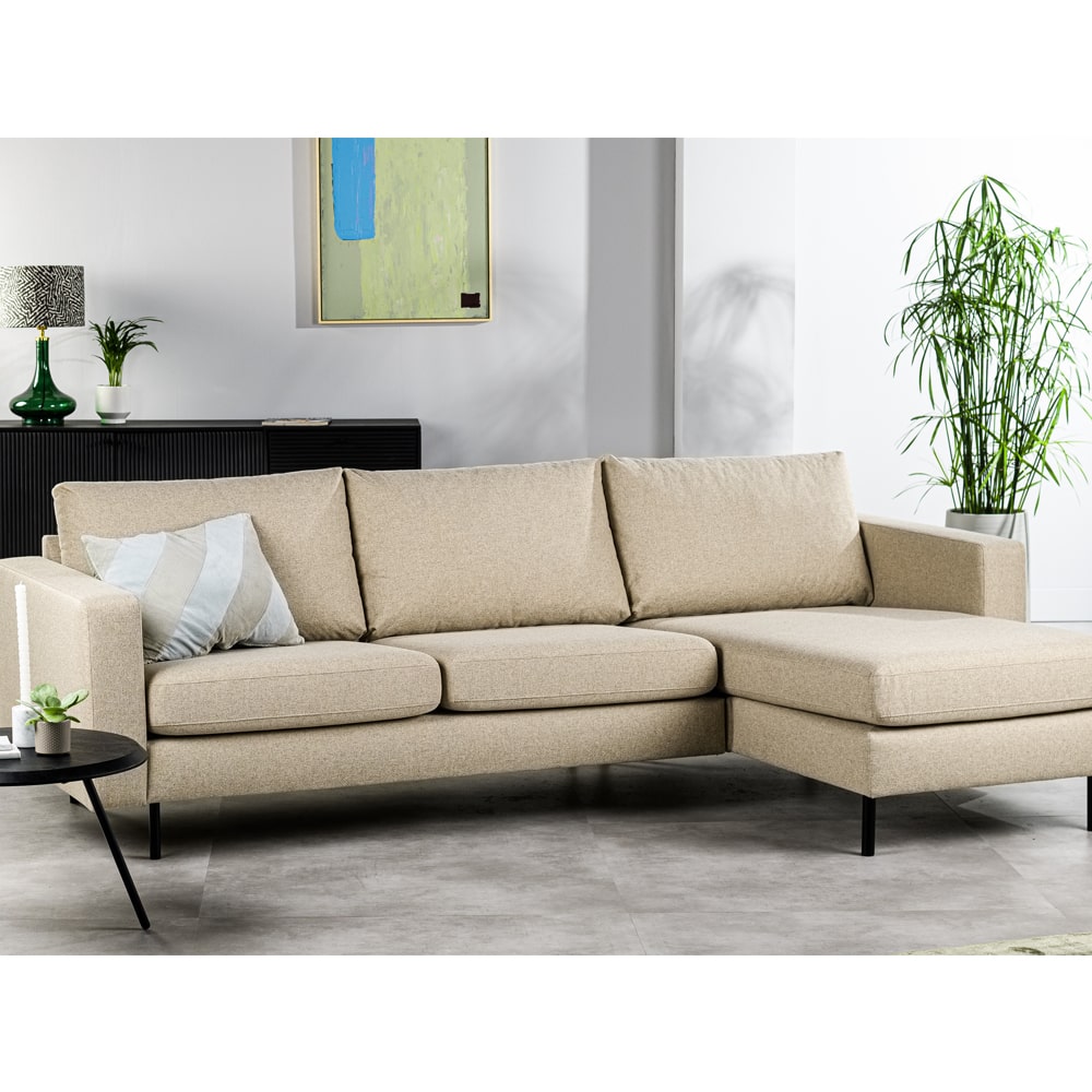 Haluta - Hoekbank Dylan - 251 x 153 x 82 cm - Beige - Rechts - Afbeelding 4
