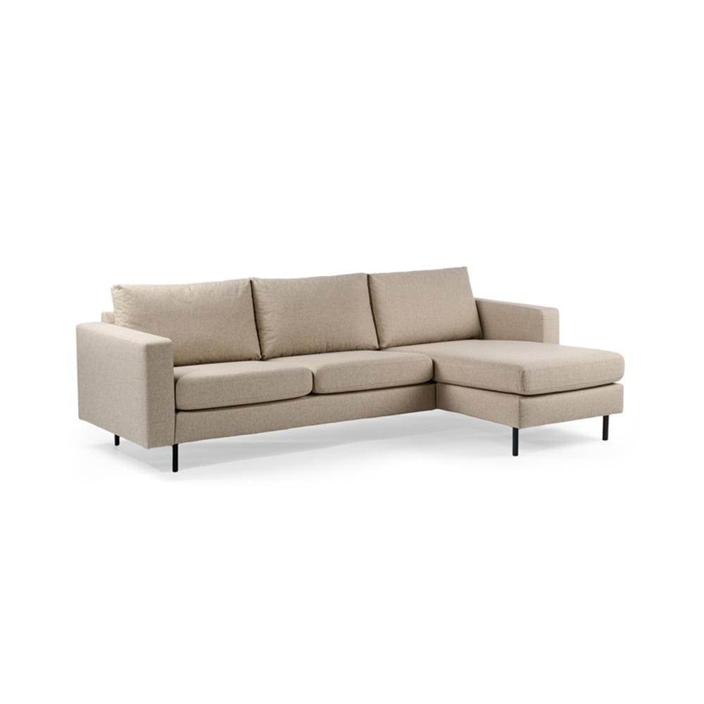 Haluta - Hoekbank Dylan - 251 x 153 x 82 cm - Beige - Rechts - Afbeelding 5
