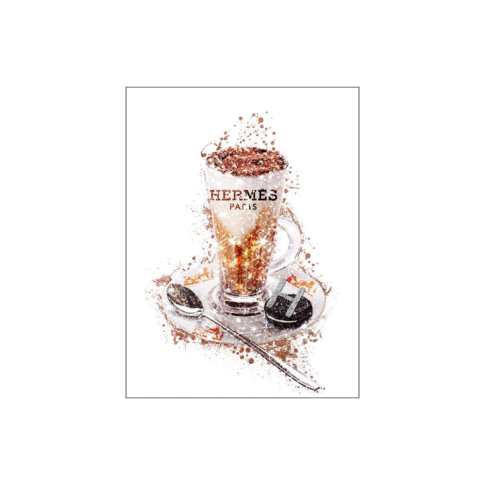 Glasschilderij - Hermes Latte - 60 x 80 cm