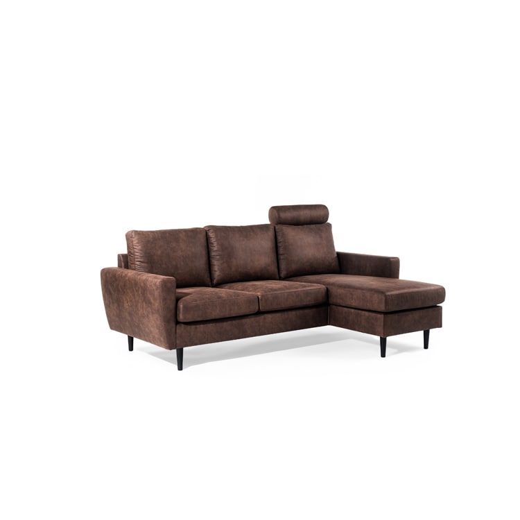 Haluta - Hoekbank Emma - 204 x 133 x 82 cm - Bruin - Rechts - Afbeelding 2