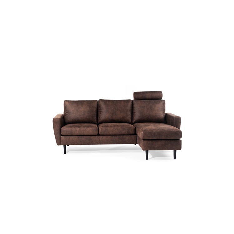 Haluta - Hoekbank Emma - 204 x 133 x 82 cm - Bruin - Rechts - Afbeelding 3