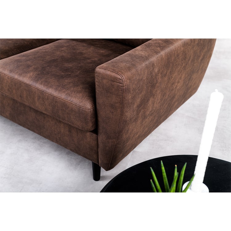 Haluta - Hoekbank Emma - 204 x 133 x 82 cm - Bruin - Rechts - Afbeelding 6