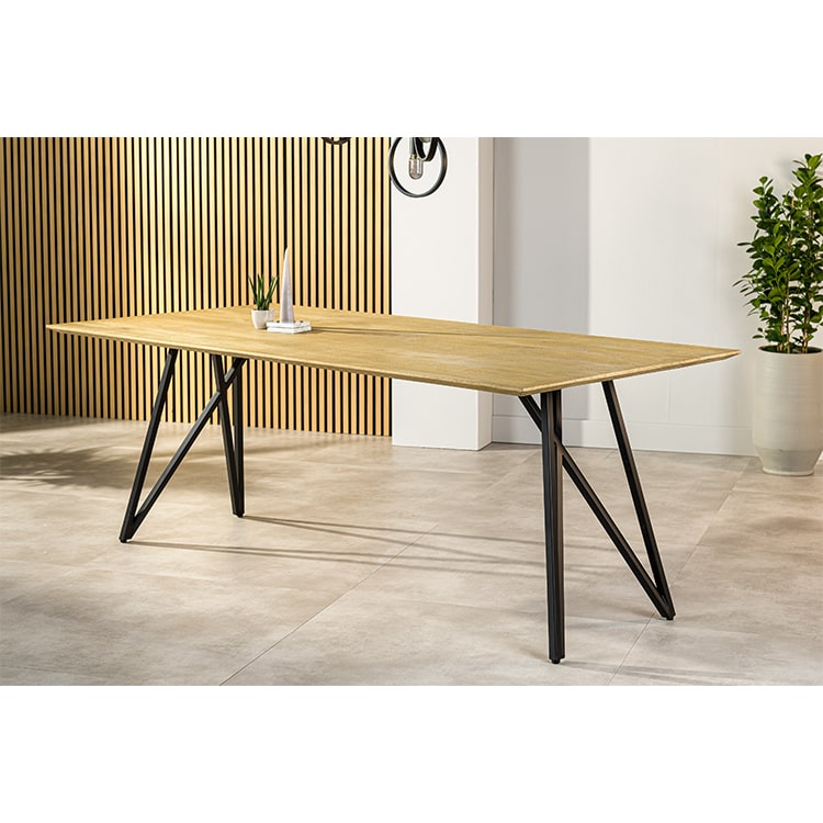 Haluta - Eetkamertafel Sven - 200 x 100 x 76 cm - Naturel - Afbeelding 2