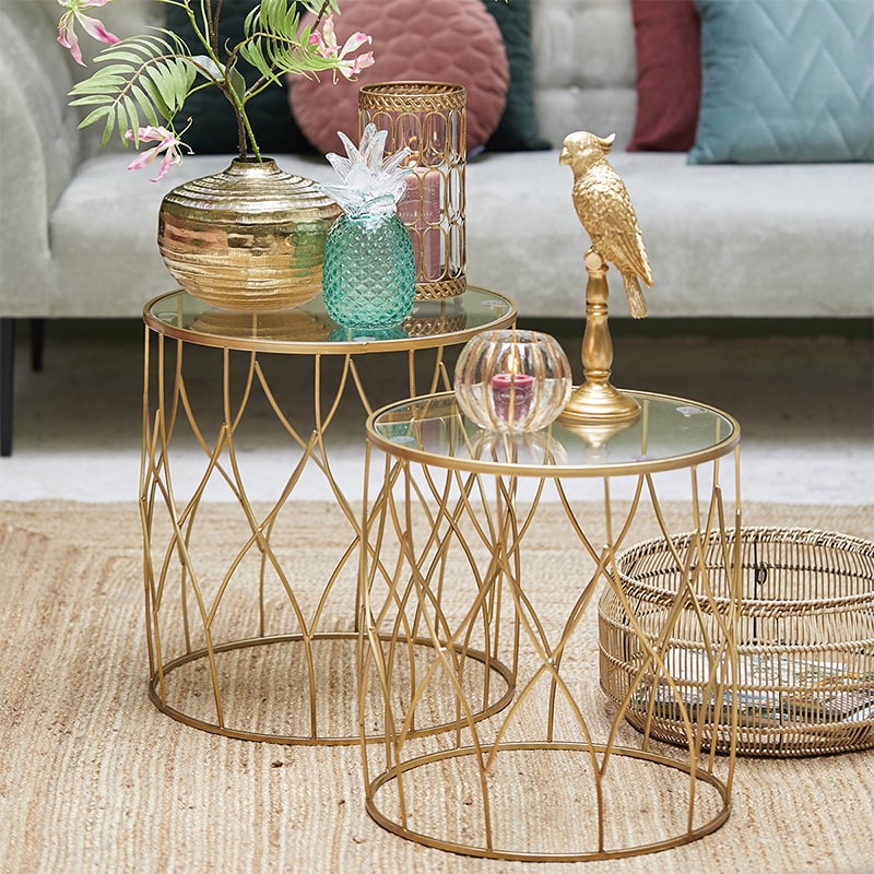 Riverdale - Bijzettafel Amaro - Goud - 51cm - Afbeelding 2